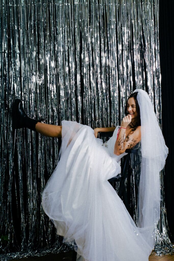 Mariee avec un theme de mariage